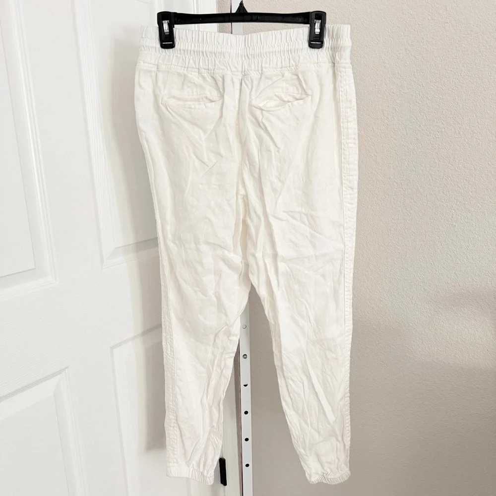 Athleta White Drawstring Jogger Pants - Picture 3 of 7